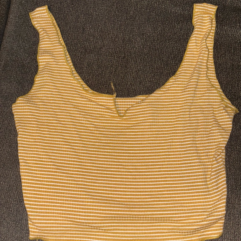 Newbury Kustom Tan Sleeveless Crop Tank Top